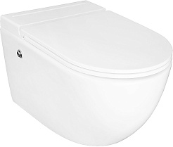Azario Унитаз подвесной AZ-102C импульсный безободковый с инсталляцией белый – фотография-4