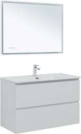 Aquanet Мебель для ванной Джейн (Flat) 100 подвесная белая матовая – фотография-1