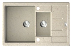 Zorg Кухонная мойка "GraniT" GZR-78-2-50 AMELIA песочный – фотография-1