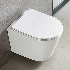 Vincea Унитаз подвесной Piatti VT1-11T безободковый белый – фотография-4