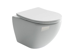 Ceramicanova Подвесной унитаз Metropol Rimless с шумоизоляционной панелью CN1000 с системой инсталляции Envision кнопка Round хром – фотография-4