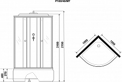 Niagara Душевая кабина Promo P100/40/MT – фотография-11
