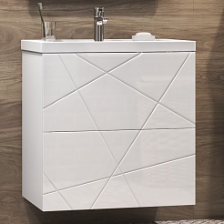 Vigo Мебель для ванной Geometry 2-600 белая – фотография-4