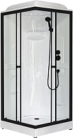 Royal Bath Душевая кабина HP RB 80HP1-T-BL 80x80 стекло прозрачное профиль черный матовый