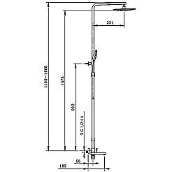 Gappo Смеситель для вынны G18 G2418-1 хром – фотография-3