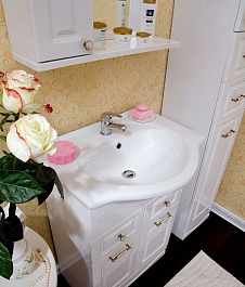 Бриклаер Мебель для ванной Анна 60 L белая – фотография-3