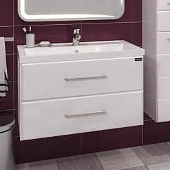 СанТа Тумба для умывальника Омега 80 Фостер подвесная – фотография-1