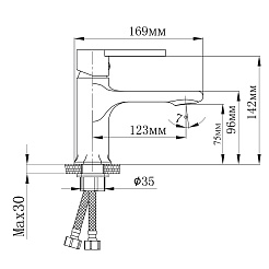 Tokito Смеситель для раковины KUDO чёрный TOK-KUD-1011 – фотография-5