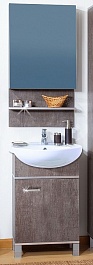 Бриклаер Мебель для ванной Карибы 50 дуб антик/сатин – фотография-1