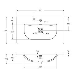 BelBagno Мебельная раковина 81/46 BB-8099-80 – фотография-3