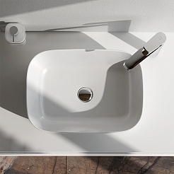 Am.Pm Мебельная накладная раковина Func 45 белая глянцевая – фотография-4