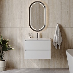 Teymi Тумба с раковиной Laina 70 подвесная белая матовая – фотография-14