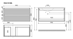 Sancos Тумба под раковину Folk 100 L капучино – фотография-5