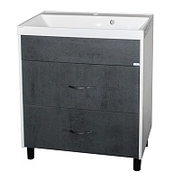 Mixline Тумба под раковину Сура 70 графит/белая