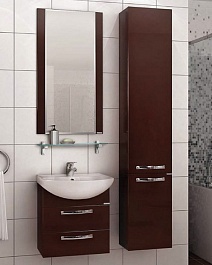 Акватон Мебель для ванной Ария 50 М коричневая – фотография-1