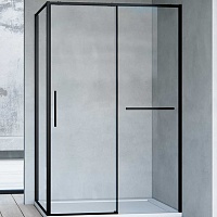 Vincea Душевой уголок Slim Soft 120x80 VSR-1SS8012CLB профиль черный стекло прозрачное