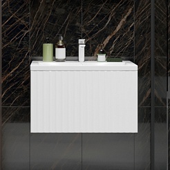 Mixline Мебель для ванной Вектор 60 подвесная белая – фотография-6