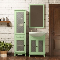 Opadiris Зеркало для ванной Омега 55 фисташковый – фотография-2