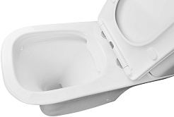 Azario Унитаз-компакт Fretta Square AZ-5121 безободковый с бачком с сиденьем микролифт белый – фотография-11