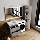Style Line Тумба с раковиной под стиральную машину Леон 120 L подвесная Люкс Plus серая матовая – фотография-22