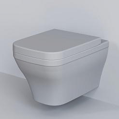 Ambassador Сиденье для унитаза Benefit серое матовое – фотография-4