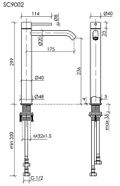 Sancos Смеситель для раковины Etna брашированный никель SC9002BN – фотография-3