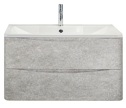 BelBagno Тумба под раковину Acqua 80 подвесная Cemento Verona Grigio – фотография-1