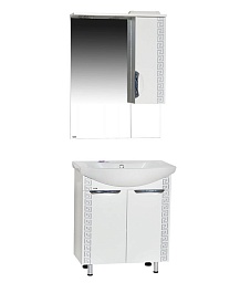 Misty Зеркало-шкаф Престиж 70 R белый/серебряная патина – фотография-6