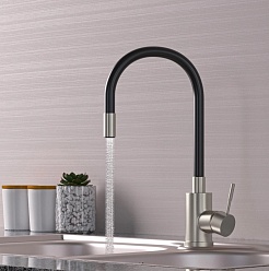 Mixline Смеситель для кухни 35k MLSS-0325 чёрный – фотография-2