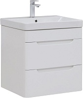 Aquanet Тумба с раковиной София 60 2 ящика подвесная белая