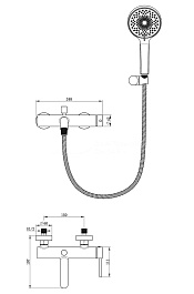 Oliveeka Смеситель для вынны с душем Y OL-639017-CR хром – фотография-2