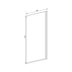 Aquanet Шторка на ванну AQ1-R матовое стекло – фотография-2