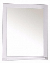 ASB-Woodline Зеркало для ванной Бергамо 65 белое, массив ясеня – фотография-1