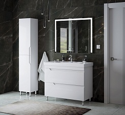 Corozo Мебель для ванной Юта 100 белая – фотография-2