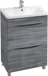 Водолей Тумба под раковину Adel 70 лиственница структурная контрастно-серая – фотография-1