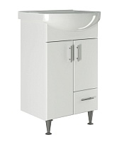 Mixline Тумба под раковину Веста 50 белая 2 створки 1 ящик