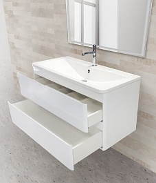 BelBagno Тумба под раковину Albano 90 подвесная Bianco Lucido – фотография-6