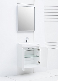 De Aqua Мебель для ванной Токката 60, зеркало Алюминиум – фотография-6