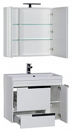 Aquanet Мебель для ванной "Тиволи 80" белая – фотография-4
