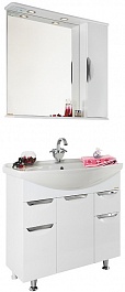 Водолей Мебель для ванной Лира 85 R белая – фотография-1