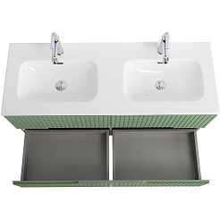 Cezares Тумба с раковиной Duet-N 120 с 4 ящиками подвесная фисташковый софт CZR-8073-120-2 – фотография-11