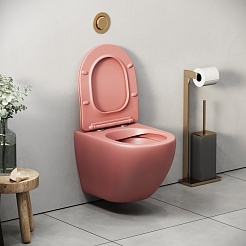 Grossman Унитаз подвесной Color GR-4455PIMS розовый матовый – фотография-9