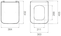 Allen Brau Унитаз подвесной Liberty 4.33007.AN антрацит с крышкой 4.33008.AN – фотография-5
