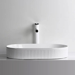 Ceruttispa Раковина накладная 58 CR8009 белая – фотография-5