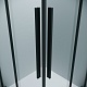Grossman  Душевой уголок Galaxy 100x80x195 профиль черный матовый стекло прозрачное – фотография-21