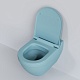 Ambassador Сиденье для унитаза Nord тонкое голубое матовое – фотография-14