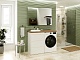 Brevita Мебель для ванной Grafit 120 под стиральную машину белая/махагон – фотография-26