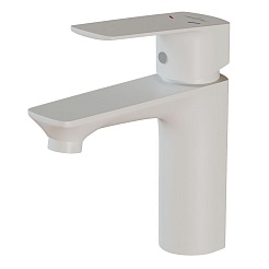 Mixline Смеситель для раковины 40k ML15-04W б/отв п/гайку (без подводки) белый – фотография-1