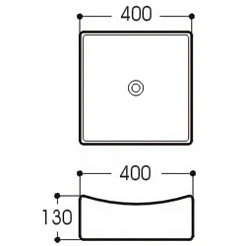 Aquatek Накладная раковина 40/40 AQ5516-00 белая – фотография-2