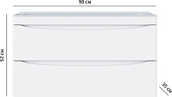 Vivon Тумба под раковину Ostin 90 подвесная белая матовая – фотография-8